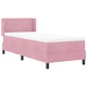 Box Spring легло с матрак от розов велур 80x200 см