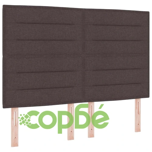 Легло с пружинирана основа и матрак тъмнокафяв 140x190 см текстил ➤ топ цена ➤ sorbe.bg