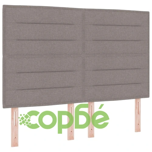 Легло с пружинирана основа и матрак, 140 x 200 cm, текстил, цвят таупе ➤ топ цена ➤ sorbe.bg