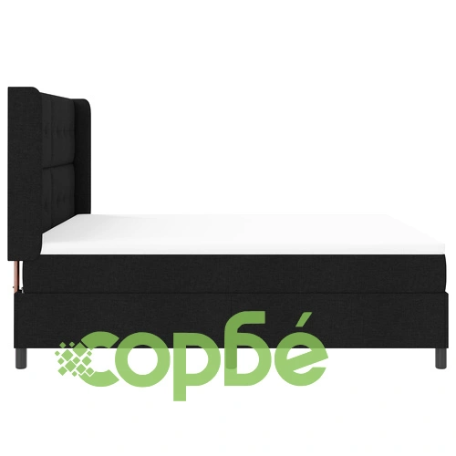 Легло с пружинен матрак в черен цвят 180x200 см ➤ топ цена ➤ sorbe.bg