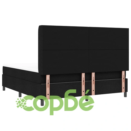 Легло с пружинен матрак в черен цвят 180x200 см ➤ топ цена ➤ sorbe.bg