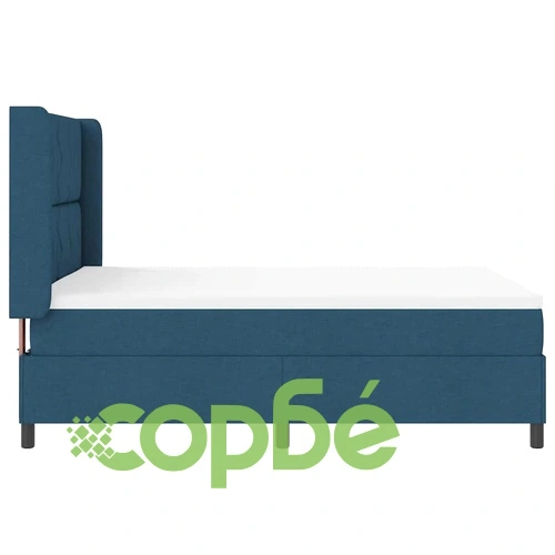 Легло с пружинирана основа и матрак от полиестер 160x200 см синьо ➤ топ цена ➤ sorbe.bg