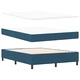 Легло с пружинирана основа и матрак от полиестер 160x200 см синьо