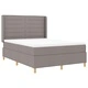 Легло с пружини с матрак и табла Таупе 140 x 200 cm - текстилна тапицерия