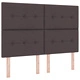 Легло с пружина и матрак 140x190 см от текстил в тъмно кафяв цвят