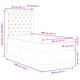 Легло с пружинирана основа и матрак тъмносив 80x200 см кадифе