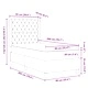 Легло с пружинирана основа и матрак тъмносиньо 90x200 см кадифе