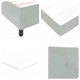 Легло с пружинирана основа и матрак светлосиво 140x190 см кадифе