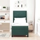 Легло с пружинирана основа и матрак 80 x 200 cm Тъмнозелено Кадифе