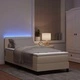 Легло с пружинна основа и матрак с LED осветление крем 80x200 см текстил