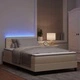 Легло с пружинирана основа и матрак с LED осветление крем 120x190 см текстил