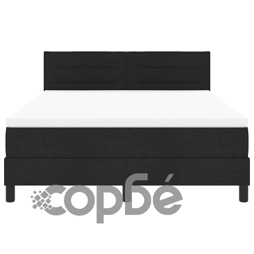 Легло с пружинирана основа и матрак с LED осветление черно 140x190 см текстил ➤ топ цена ➤ sorbe.bg