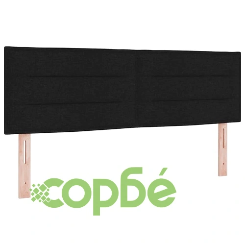 Легло с пружинирана основа и матрак с LED осветление черно 140x190 см текстил ➤ топ цена ➤ sorbe.bg