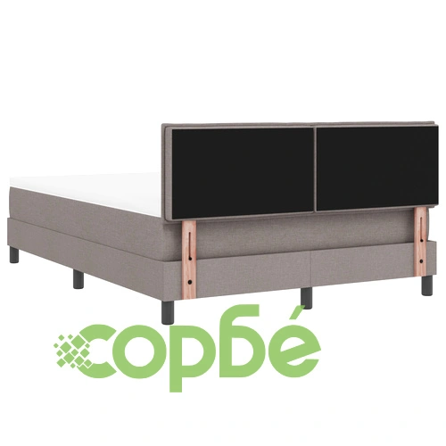 Легло с матрак от полиестер, светлосиво, 140 x 200 см, с LED осветление ➤ топ цена ➤ sorbe.bg