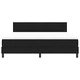 Легло с пружинирана основа с матрак и LED осветление Черно 180 x 200 cm Текстил