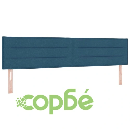 Легло с пружинна основа и матрак със LED осветление синьо 200x200 см текстил ➤ топ цена ➤ sorbe.bg