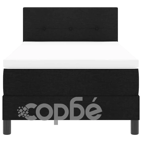 Легло с пружинирана основа и матрак с LED осветление черно 90x190 см текстил ➤ топ цена ➤ sorbe.bg