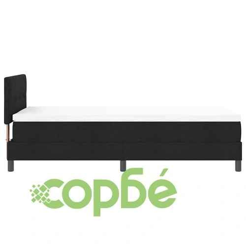 Легло с пружинирана основа и матрак с LED осветление черно 90x190 см текстил ➤ топ цена ➤ sorbe.bg