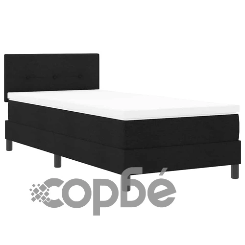 Легло с пружинирана основа и матрак с LED осветление черно 90x190 см текстил ➤ топ цена ➤ sorbe.bg