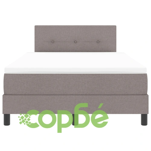 Легло с кутия, матрак и LED осветление 120x190 см, тъкан, таупе ➤ топ цена ➤ sorbe.bg