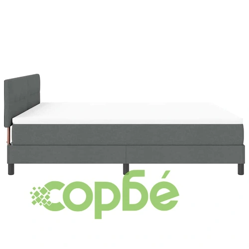 Легло с пружинирана основа и LED осветление тъмносив 180x200 см текстил ➤ топ цена ➤ sorbe.bg