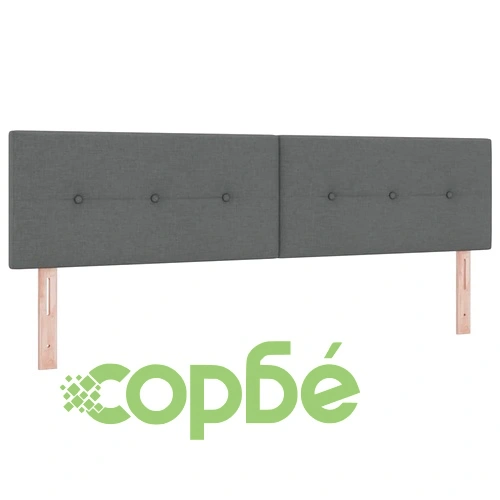 Легло с пружинирана основа и LED осветление тъмносив 180x200 см текстил ➤ топ цена ➤ sorbe.bg