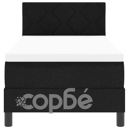 Легло с пружинирана основа и матрак с LED осветление черно 80x200 см текстил ➤ топ цена ➤ sorbe.bg