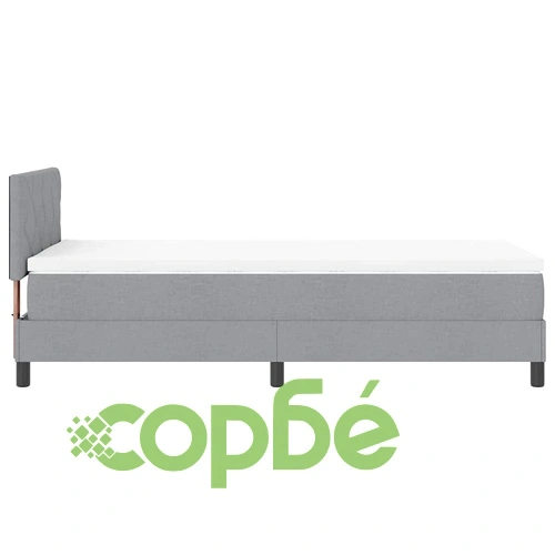 Легло с пружинирана основа и LED осветление светлосиво 90x190 см текстил ➤ топ цена ➤ sorbe.bg