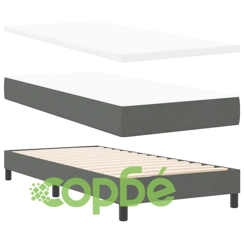 Легло с пружинирана основа и LED осветление тъмносив 120x190 см текстил ➤ топ цена ➤ sorbe.bg