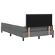 Легло с пружинна основа и матрак с LED тъмносиво 120x200 см текстил