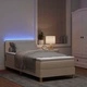 Легло с пружинирана основа и матрак с LED осветление крем 80x200 см текстил