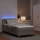 Легло с пружинирана основа и матрак с LED осветление Таупе 90x190 см текстил