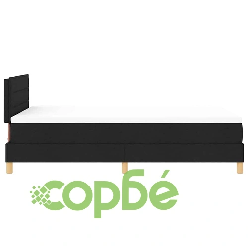 Легло с пружинирана основа и матрак с LED осветление черно 120x190 см текстил ➤ топ цена ➤ sorbe.bg