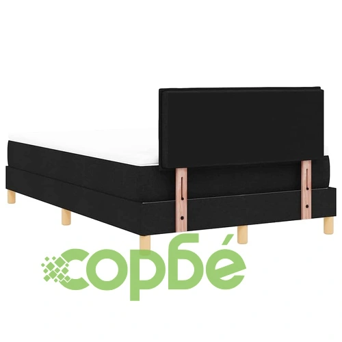 Легло с пружинирана основа и матрак с LED осветление черно 120x190 см текстил ➤ топ цена ➤ sorbe.bg