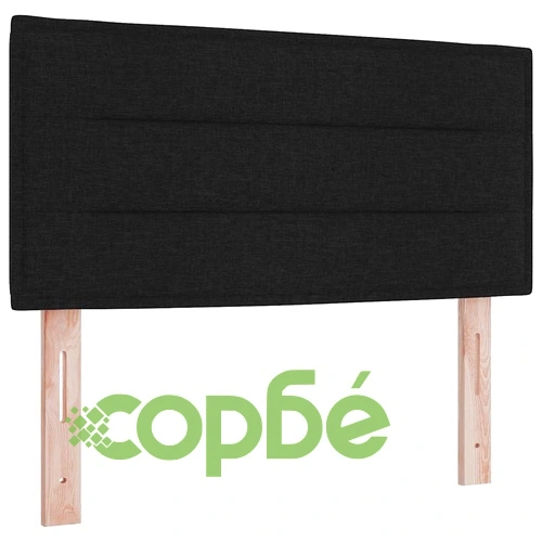 Легло с пружинирана основа и матрак с LED осветление черно 120x190 см текстил ➤ топ цена ➤ sorbe.bg