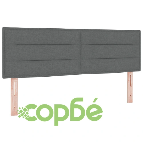 Легло с матрак и LED осветление 140x200 см - Тъмно сиво, Тъкан ➤ топ цена ➤ sorbe.bg