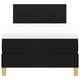 Легло с пружинирана основа и матрак с LED осветление черно 80x200 см текстил