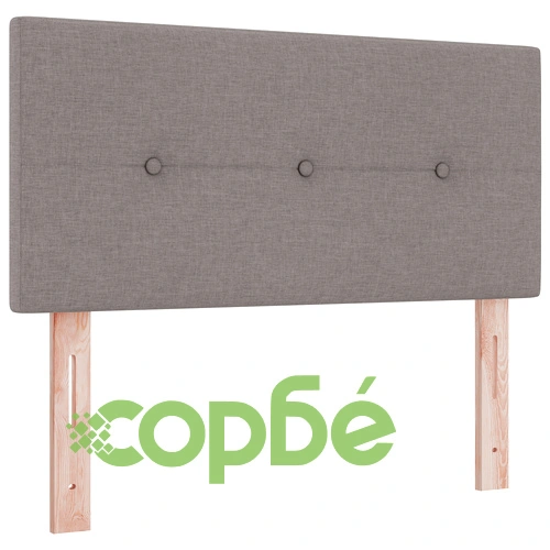 Легло с матрак и LED осветление в цвят Таупе 100x200 см от Тъкан ➤ топ цена ➤ sorbe.bg