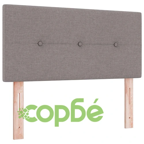 Легло с пружинирана основа и матрак с LED осветление Таупе 120x190 см текстил ➤ топ цена ➤ sorbe.bg