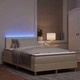 Легло с пружинирана основа и матрак с LED осветление крем 120x190 см текстил
