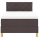 Легло с пружинирана основа и матрак тъмнокафяв 90x190 см текстил с LED осветление