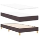 Легло с пружинирана основа и матрак тъмнокафяв 90x190 см текстил с LED осветление