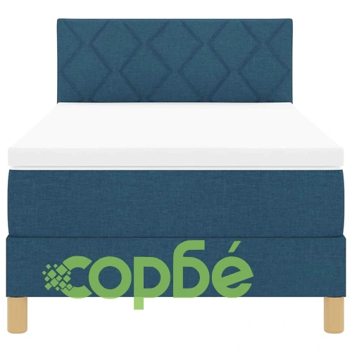 Легло с пружинирана основа и матрак със LED осветление синьо 100x200 см текстил ➤ топ цена ➤ sorbe.bg