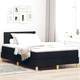 Box Spring Легло с Матрак и LED Осветление 120x200 см Черно Тъкан Полиестер