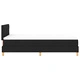 Box Spring Легло с Матрак и LED Осветление 120x200 см Черно Тъкан Полиестер