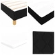 Box Spring Легло с Матрак и LED Осветление 120x200 см Черно Тъкан Полиестер