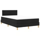 Box Spring Легло с Матрак и LED Осветление 120x200 см Черно Тъкан Полиестер