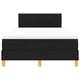 Box Spring Легло с Матрак и LED Осветление 120x200 см Черно Тъкан Полиестер