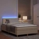 Легло с пружинирана основа и матрак с LED осветление 120x200 см крем текстил
