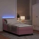 Легло с пружинирана основа и матрак с LED осветление 80x200 см розово кадифе